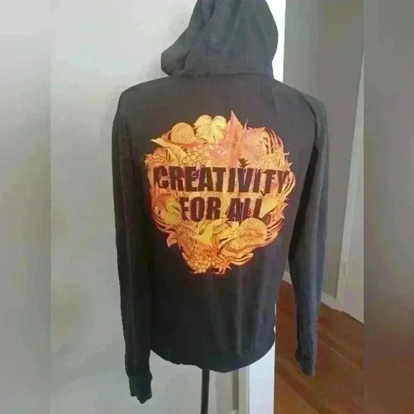 Marine Layer Unisex Black Creativity for All Full Zip Hoodie S - Picture 4 of 14